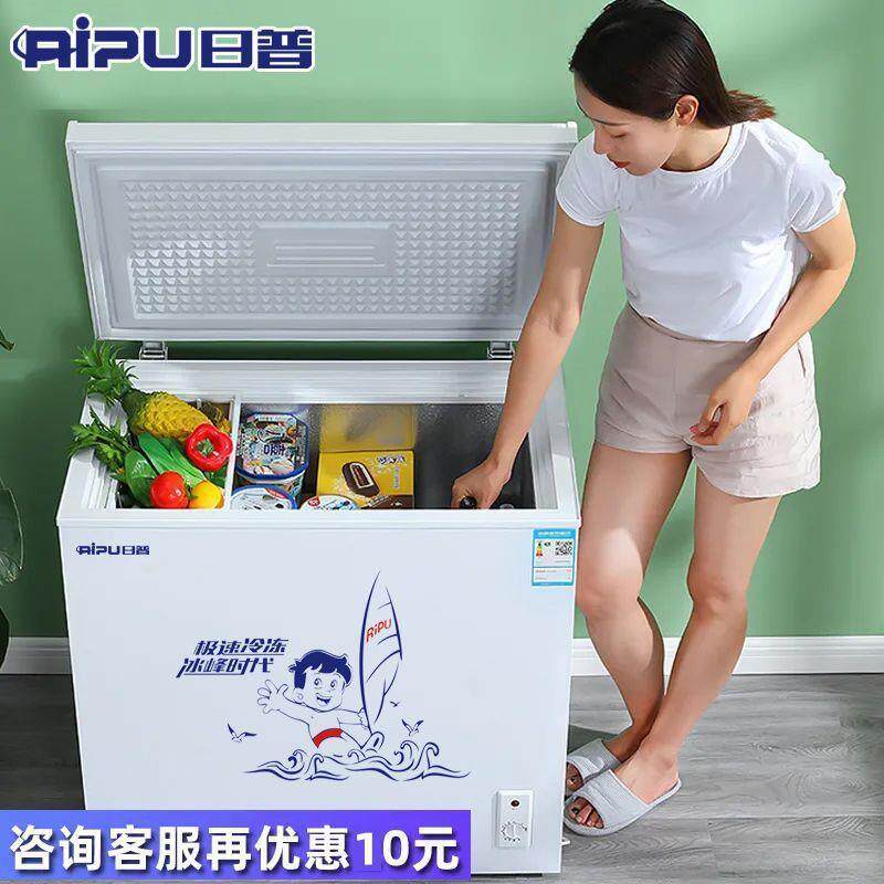 日普节能小冰柜出租屋小型全冷冻箱冷藏两用迷你无霜商用冷柜