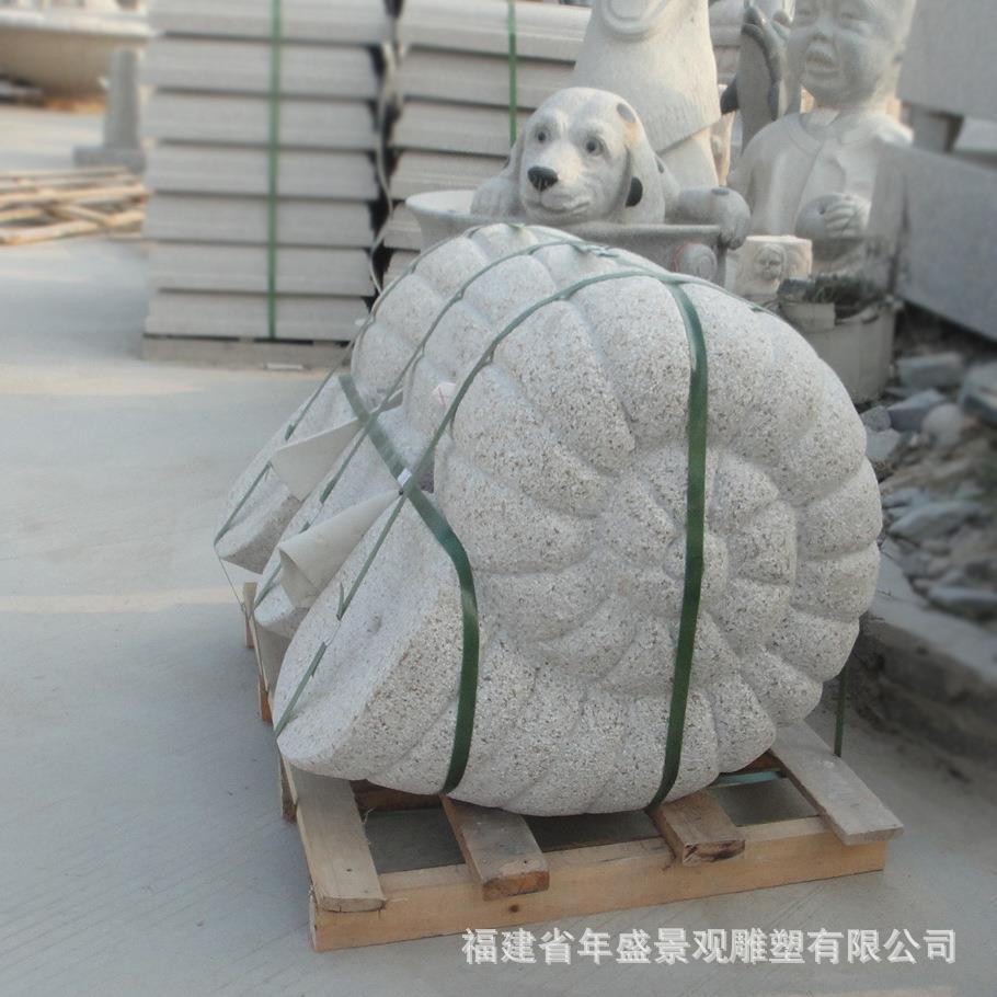 石头海螺现货小区景观雕塑 售楼部喷水石雕田螺装饰摆件