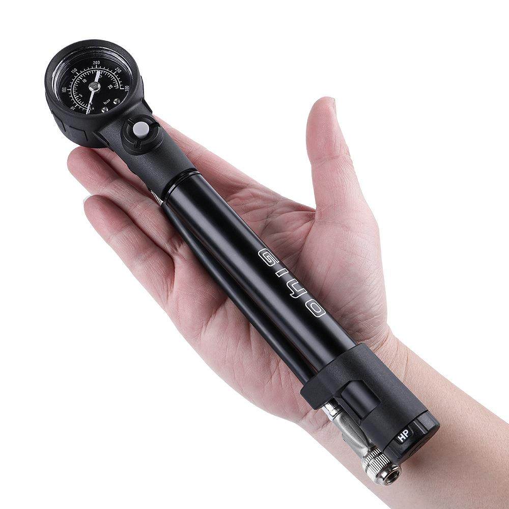 GIYO自行车山地车打气筒便携式迷你高压前叉美法嘴充气筒GS41E