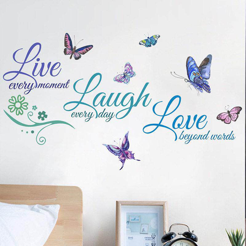 外贸英文live laugh love卧室客厅浴室玄关家居装饰墙贴贴纸自粘
