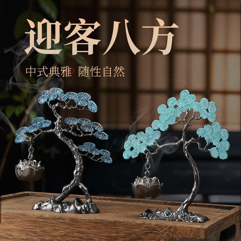 迎客松葫芦生态盆栽花盆鱼缸微景观摆件迷你造景装饰小中式摆件