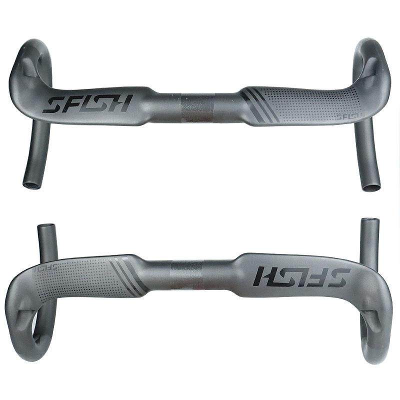SFISH全碳纤维公路自行车破风弯把超轻一体成型内走线把手31.8mm