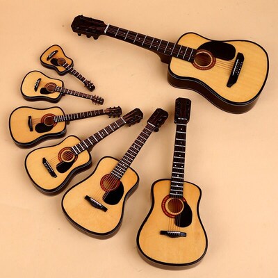 Mini Classical Guitar Wooden Miniature Guitar Model Musical