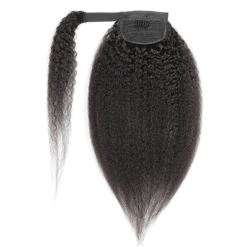 Wrap Around Tail Kinky Straight Human Hair Live Wig tail