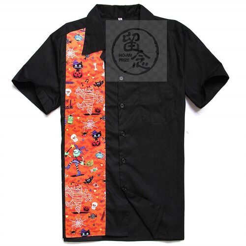 (Outer single cotton Orange Halloween Witch bat splicing men