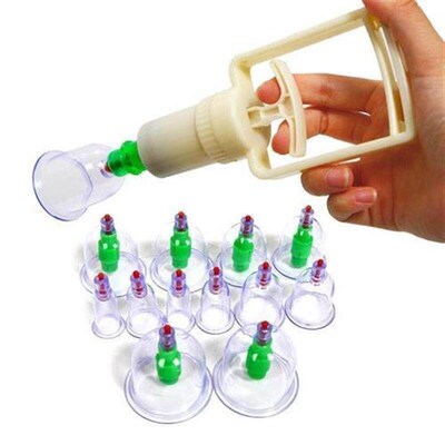newpratical 12 body cupping set 6 magnets point therapy-cupp