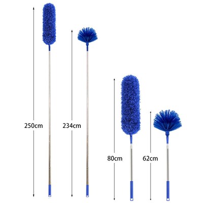 Cleaning dust broom, retractable and extendable duster
