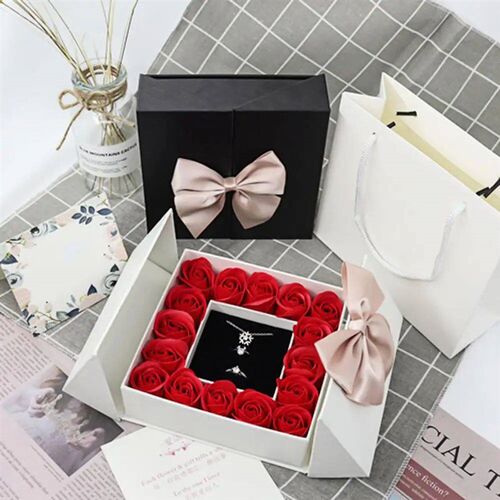 cate Eternal Life Rose Box Magnetic Square Double Door Bowkn