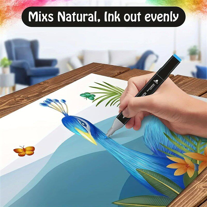 12/24/36/48/60/80 Colores Markers Brush Pens Set Painting Dr图片