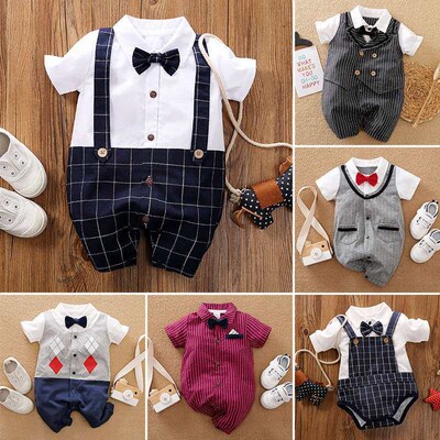 Baby Clothes Summer Gentleman Thin Climbing Suit for Boys an