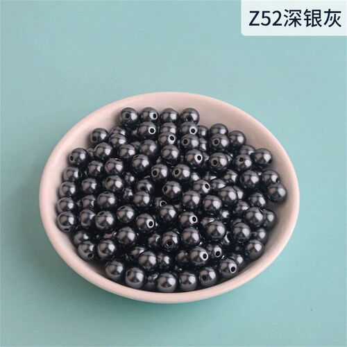 3mm-12mm Mix size  Pure White/Pearl wtraight holes round imi