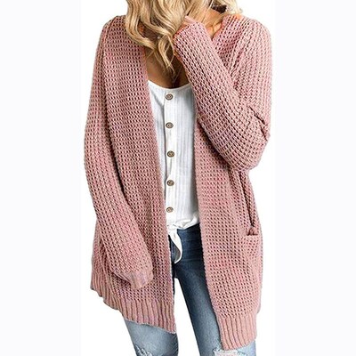Mao Yu 2025 Womens Knit Solid lor Pocket Sweater Womens Ca