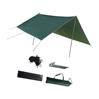 Camping Tarpaulin with Poles Waterproof Tent Tarpaulin