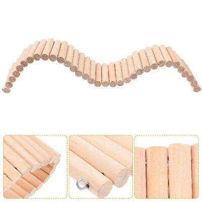 Wood Ladder Toy Hamster Climbing Chinchilla for Cage Decor