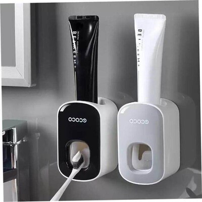 Wall Mount Automatic Toothpaste Dispenser Bathroom Holder