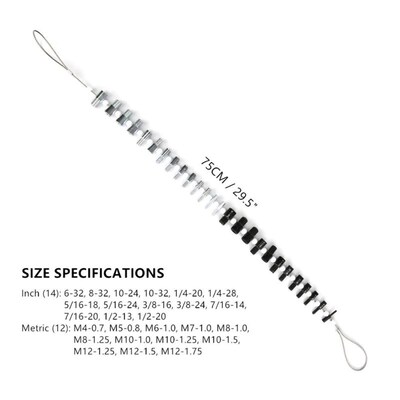 Portable Bolt Nut Screw Thread Checking Checker Size Gauge M