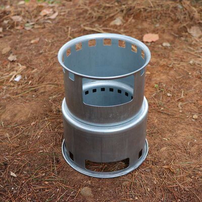 Split field wood stove outdoor barbecue three cup mini stove