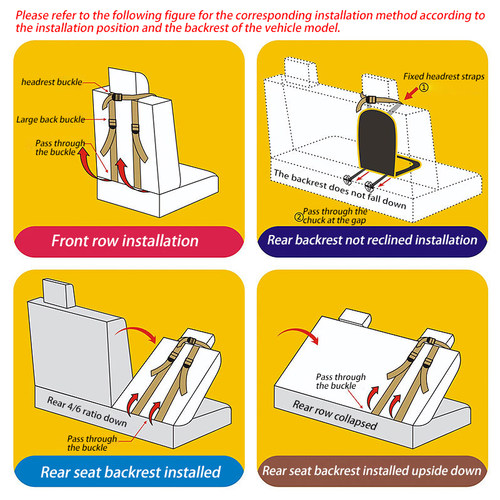 Child Safety Seat Mat for 6 Months To 12 Years Old Breathabl