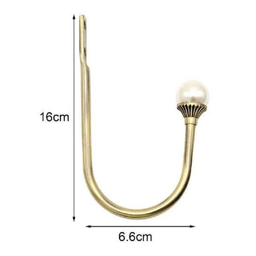 1 Pair Drape Holder Wall Mounted Glittery Aluminum Curtain