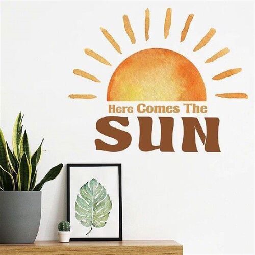 Sun Retro English Letter Wall Stickers Living Room