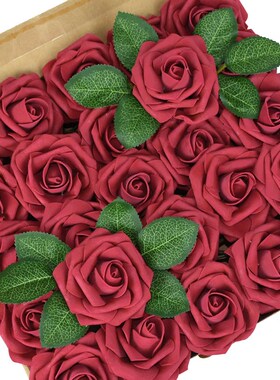 100Pack Artificial Rose Bouquet Faux Foam Flower Wedding Bri