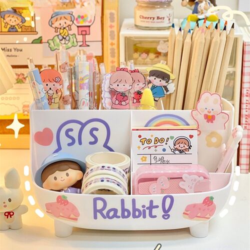 Japanese Kawaii Large-capacity Desktop Storage Box Cosmetics
