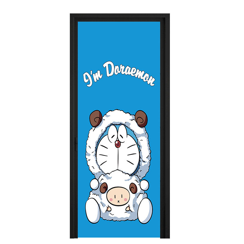 门贴纸整张入户旧木推拉玻璃门翻新自粘卡通哆啦梦可爱防水贴画,家居饰品,门贴,淘宝优惠券,粉丝福利购,淘宝优惠卷