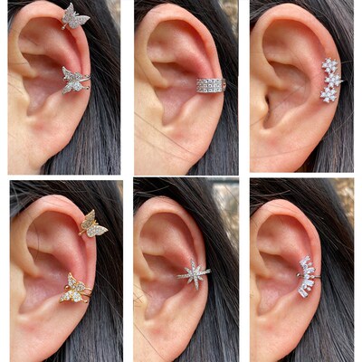 1Pc Helix Cartilage Conch Fake Without Piercing Cuff Earring