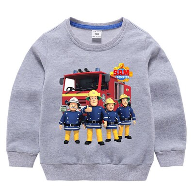 Autumn 2021 kids Fireman Sam clothes boys girls Sweatshirts