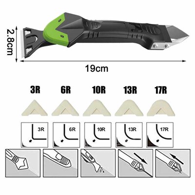 3/5 In1 Silicone Scraper Caulking Finisher Plastic Remover G