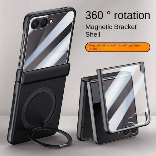 For  Galaxy Z Flip 7 Rotating Skin Magnetic Lens Full Protec
