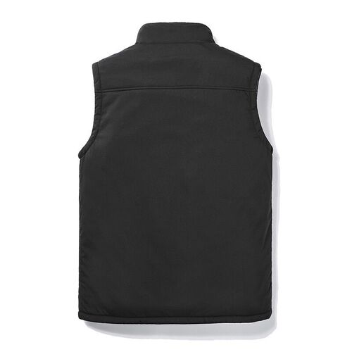Double-sided Vest Mens Thick Warm Fleece Vest Stand Collar