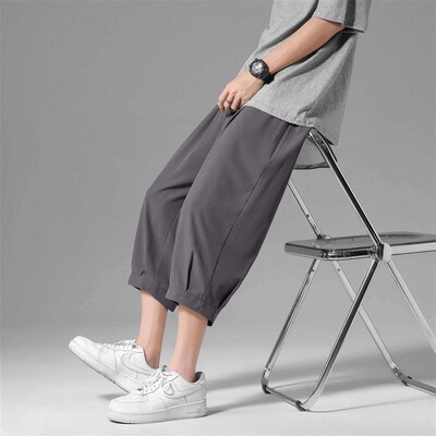 Perth Cropped Pants Mens Casual Skinless Pants Summer Thin