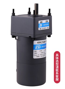 型交流可抱闸马达单轮相22025W齿减速刹车刹车4RKV电机中大力德电