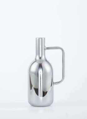 北欧简创C3七件套意手把银色透明玻约壶酒店样板间摆放饰壶酒具璃