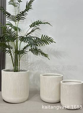 时尚条落地JY03193纹瓶酒楼店展厅装饰家居氧化花镁花盆插花写字