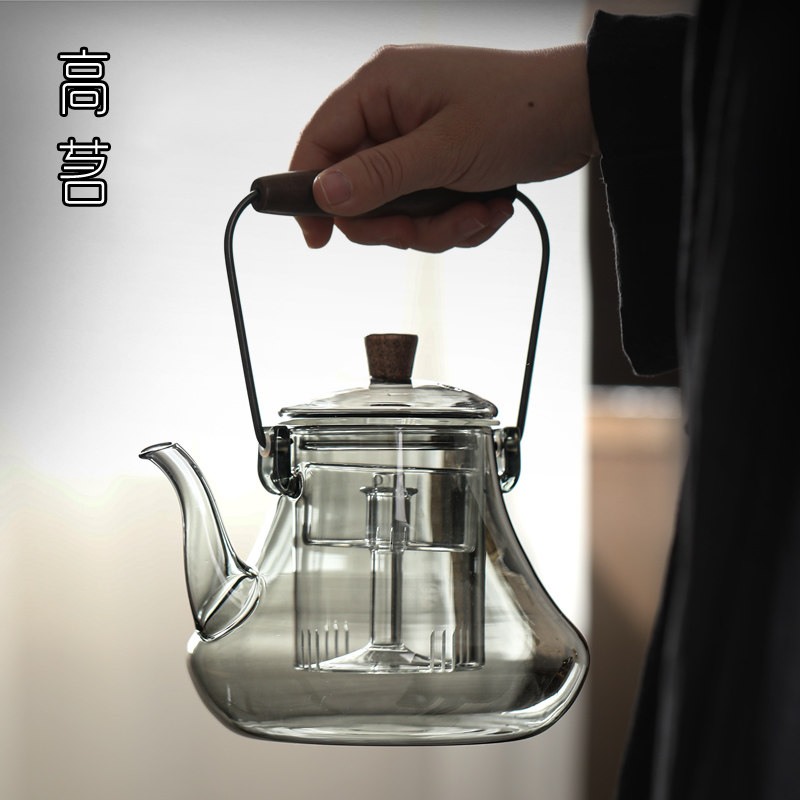 提梁两用蒸煮茶壶玻璃耐高温泡茶家用电陶炉煮茶器全自动蒸汽蒸茶