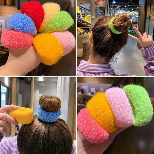 2/6/12 Pcs Women Girls Cute Knitting Solid Elastic Hair Band