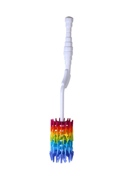 Rainbow Baby Bottle Brush 360 Rotation Silicon Infant Nipple