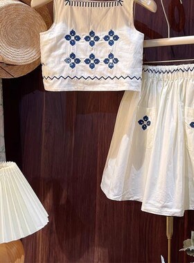 Summer Vacation Style Outfit for Girls 2025 Artistic Embroid