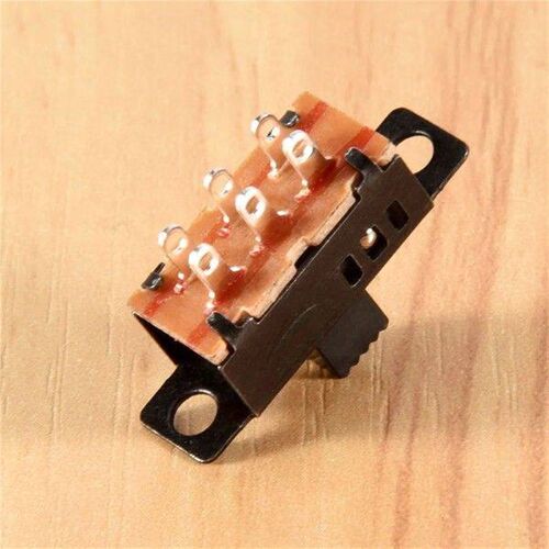 10Pcs High Knob 6 Pin 3 ition DPDT Panel Slide Switch