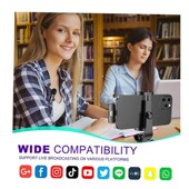 Audio Microphone Video Recording Mic Wireless Mini Lavalier