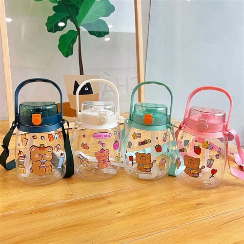 New Summer Children Straw Drinking Cup Belly Cup Portable La
