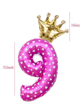 2pcs 32inch Digit Foil Balloons Number Air Balloon happy  Bi