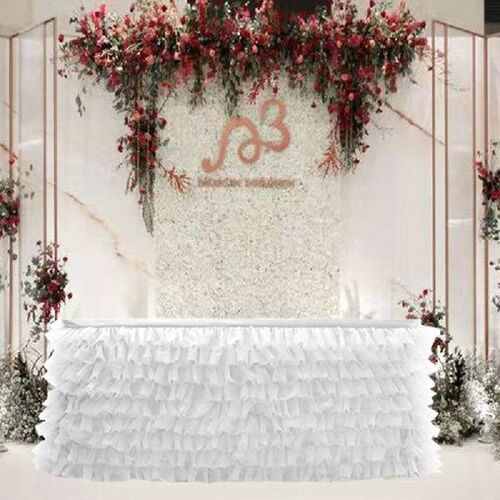Tulle Tutu Table Skirt Tablecloth 5 Tiers Handmade