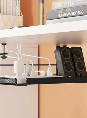 Under Desk Cable Management Tray, No Drill Steel Desk Cable