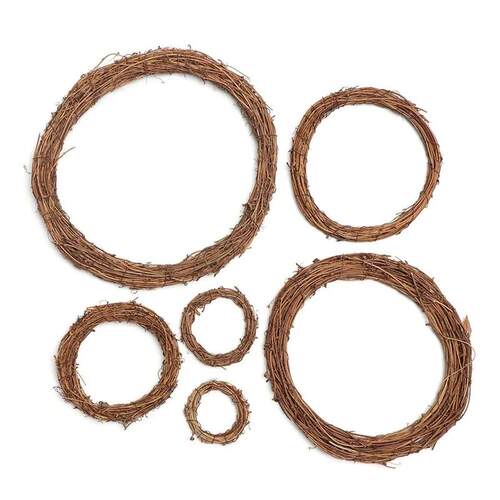 8-30CM Christmas Artificial Wreath Wicker Vine Ring Festival