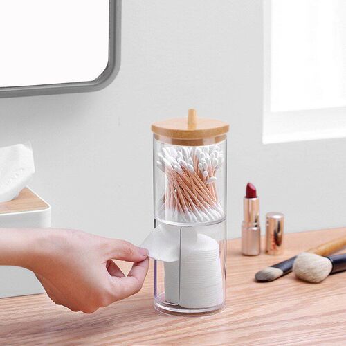 Makeup Cotton Pad Organizer Storage Box For Cotton Swab Rod
