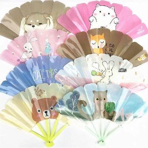 Portable Fashion Fan Summer Dance Fan Cute Cartoon Small