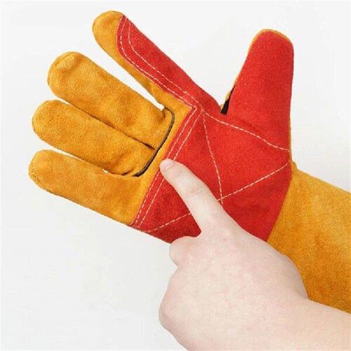 23.6inch Long Sleeves Leather Welding Gloves, Heat